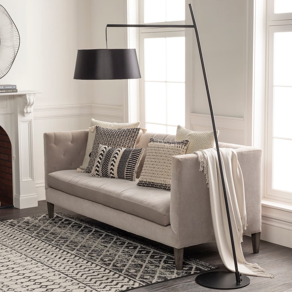 Arriba Modern Metal Floor Lamp - 74.5"H x 45"W x 19.5"D