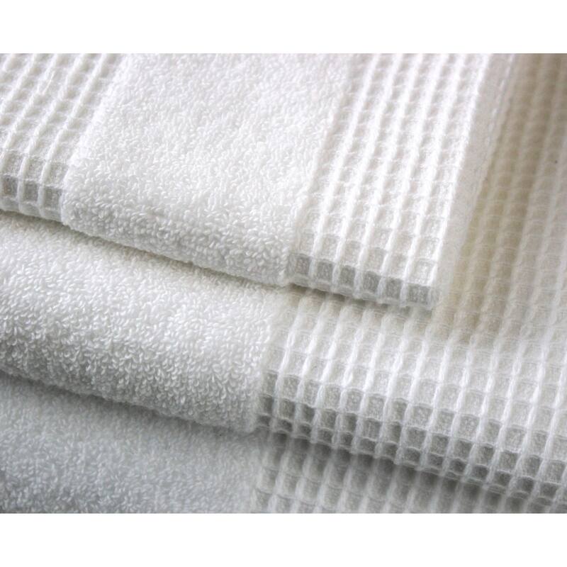 Brooklyn Park Collection Cozy Waffle Comb Turkish Cotton 4pcs Bath Towel Set
