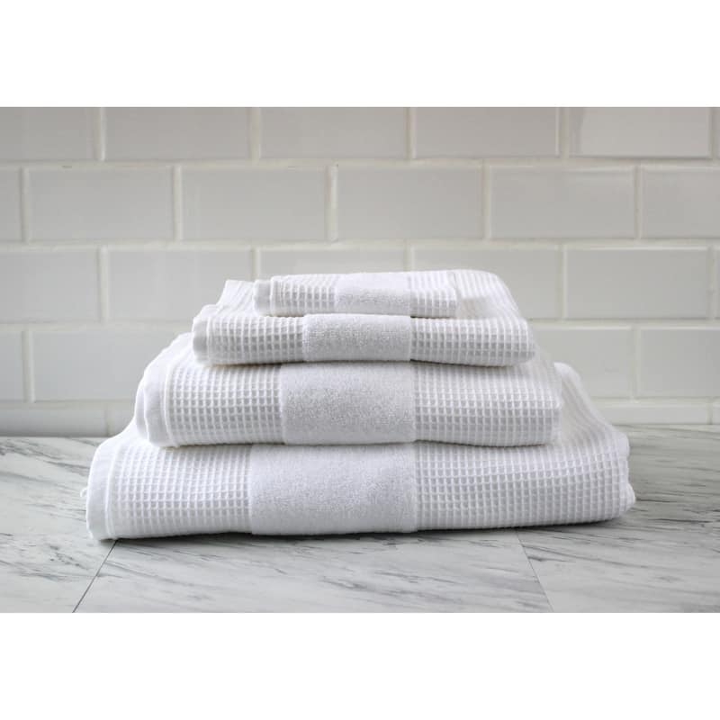 Brooklyn Park Collection Cozy Waffle Comb Turkish Cotton 6pcs Bath Sheet Set