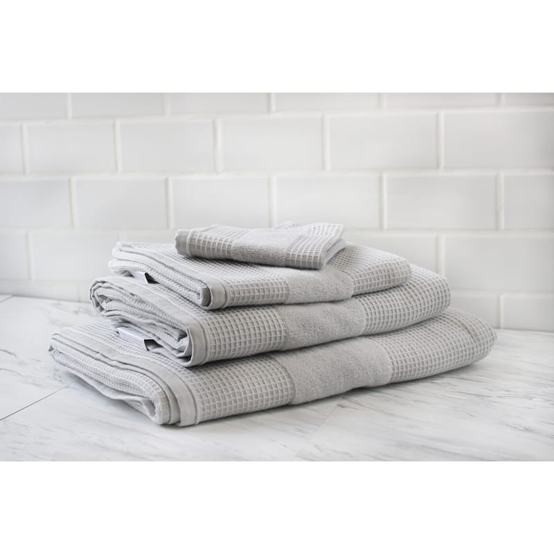 Brooklyn Park Collection Cozy Waffle Comb Turkish Cotton 6pcs Bath Sheet Set