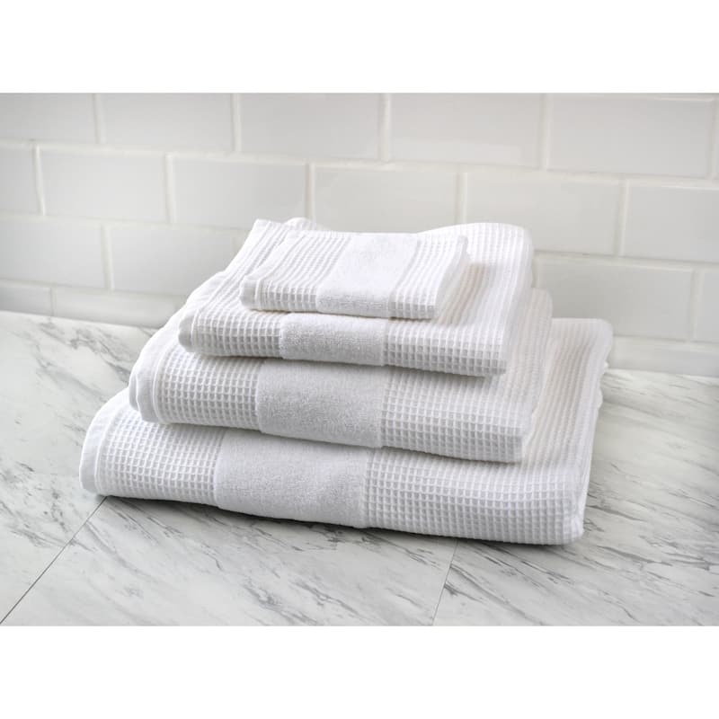 Brooklyn Park Collection Cozy Waffle Comb Turkish Cotton 6pcs Bath Sheet Set