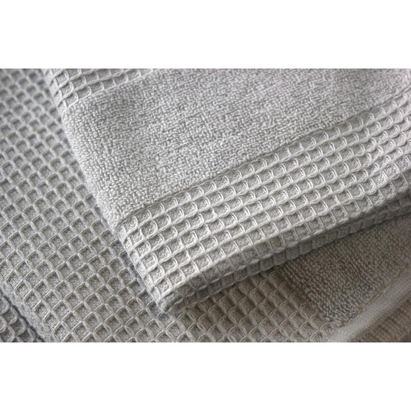 Brooklyn Park Collection Cozy Waffle Comb Turkish Cotton 6pcs Bath Sheet Set