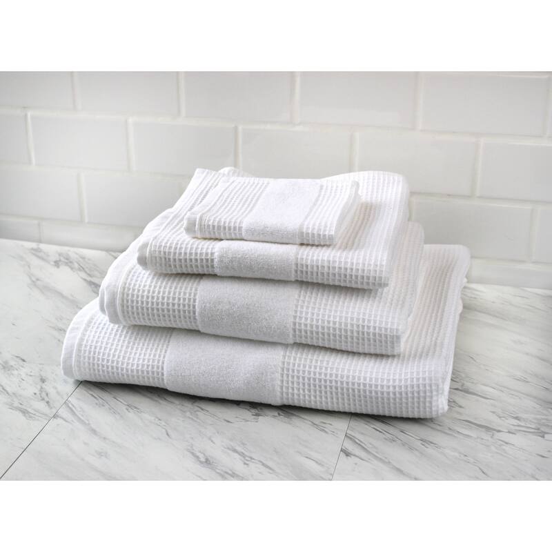 Brooklyn Park Collection Cozy Waffle Comb Turkish Cotton 2pcs Bath Sheet Set