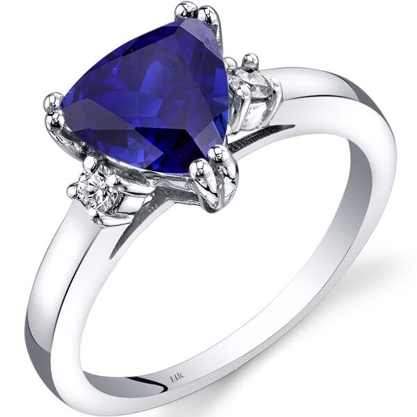 14k White Gold Sapphire Diamond Ring Size 7 Length Width 2 14k White Gold Sapphire Diamond Ring Size 7 Length Width 2