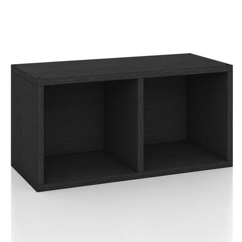 Eco Friendly Stackable Open Connect Rectangle Bookcase, Black LIFETIME GUARANTEE