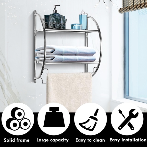 Chrome bath best sale towel holder