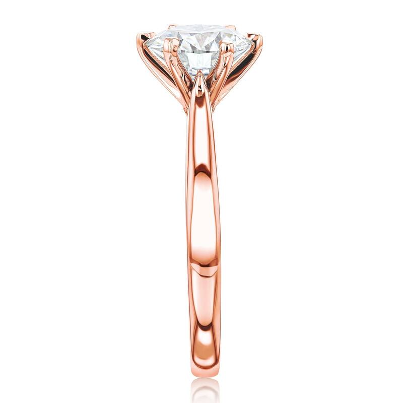 Annello by Kobelli 14k Gold 1.9 Carat Round Forever One Moissanite Solitaire 6-Prong Comfort Fit Engagement Ring (DEF/VS)