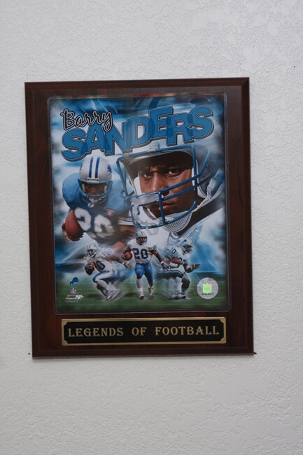 Barry Sanders Collectible Plaque