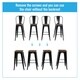 ALPHA HOME 30'' High Back Bar Stools with Wood Seat,Vintage Metal Dining Chairs Stackable Industrial Counter Stool - Thumbnail 3