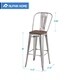ALPHA HOME 30'' High Back Bar Stools with Wood Seat,Vintage Metal Dining Chairs Stackable Industrial Counter Stool - Thumbnail 19
