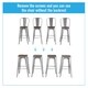 ALPHA HOME 30'' High Back Bar Stools with Wood Seat,Vintage Metal Dining Chairs Stackable Industrial Counter Stool - Thumbnail 21