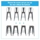 ALPHA HOME 30'' High Back Bar Stools with Wood Seat,Vintage Metal Dining Chairs Stackable Industrial Counter Stool - Thumbnail 10