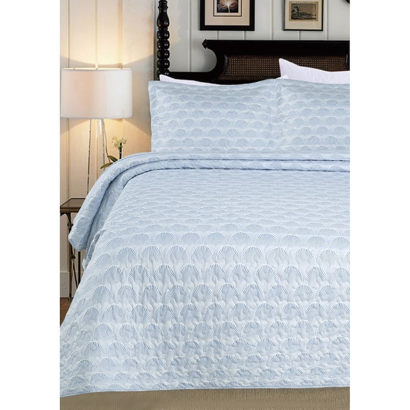 Fan Print Quilt Set