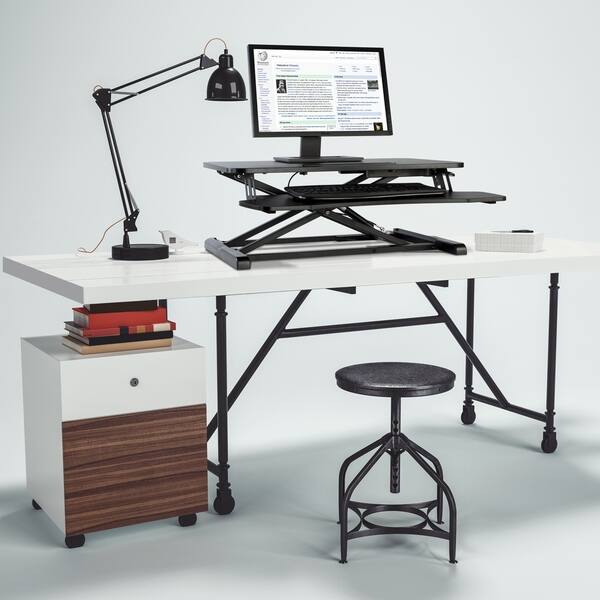 Shop Atlantic Black Height Adjustable Large Standing Desk