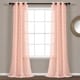 preview thumbnail 22 of 26, Porch & Den Millcrest Textured Dot Sheer Curtain Panel Pair - 84" x 38" Blush