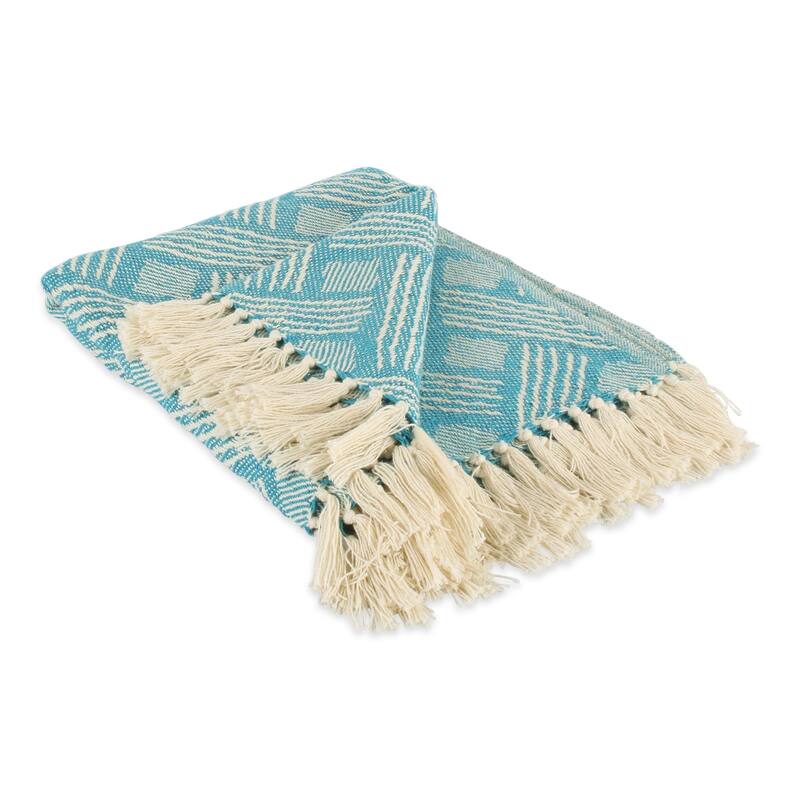 DII Basketweave Woven Throw, 50x60" with 3" Fringe, Stone, 1 Piece