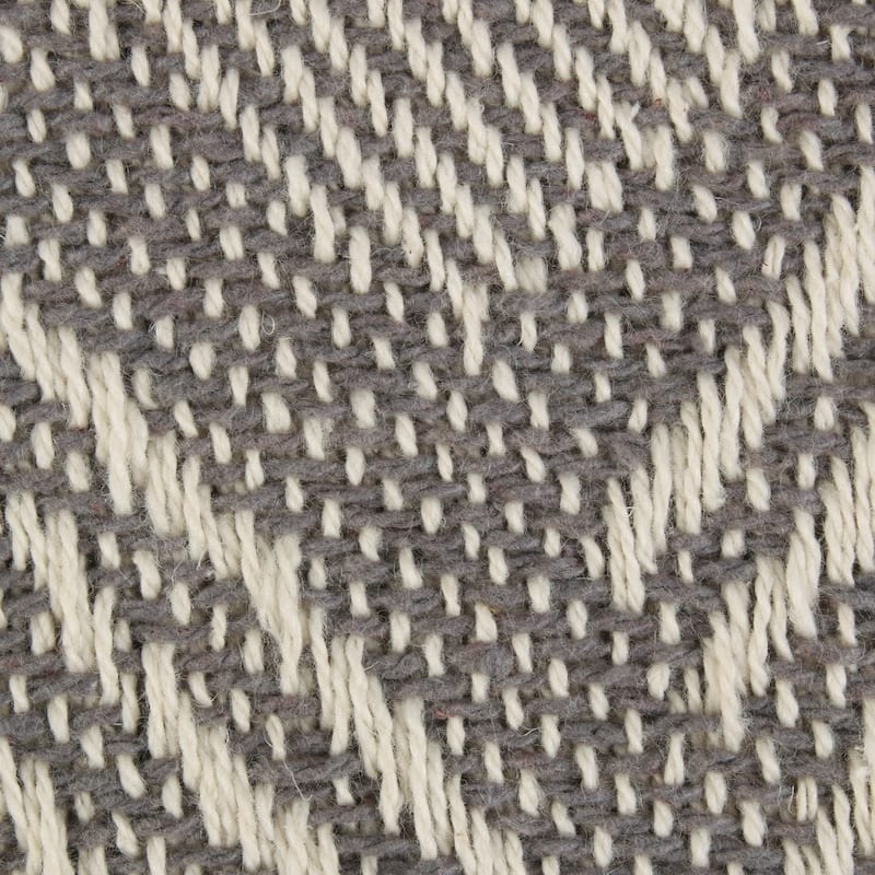 DII Basketweave Woven Throw, 50x60" with 3" Fringe, Stone, 1 Piece