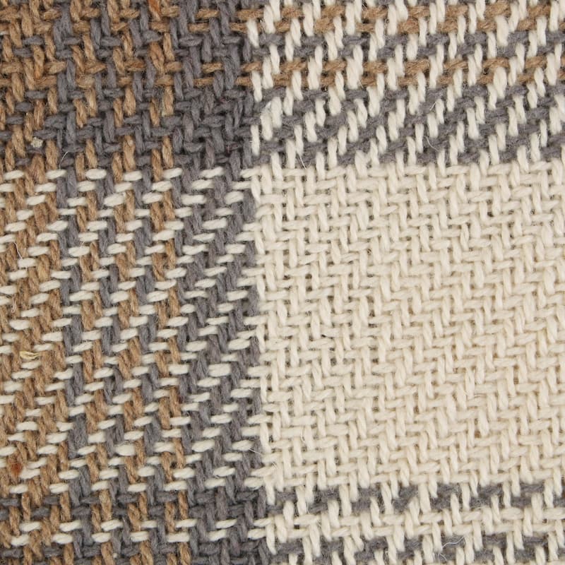 DII Farmhouse Woven Throw, 50x60" with 3" Fringe, Black, 1 Piece
