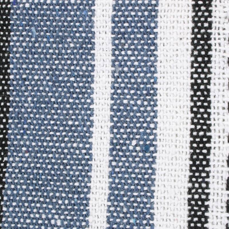 DII Farmhouse Woven Throw, 50x60" with 3" Fringe, Black, 1 Piece