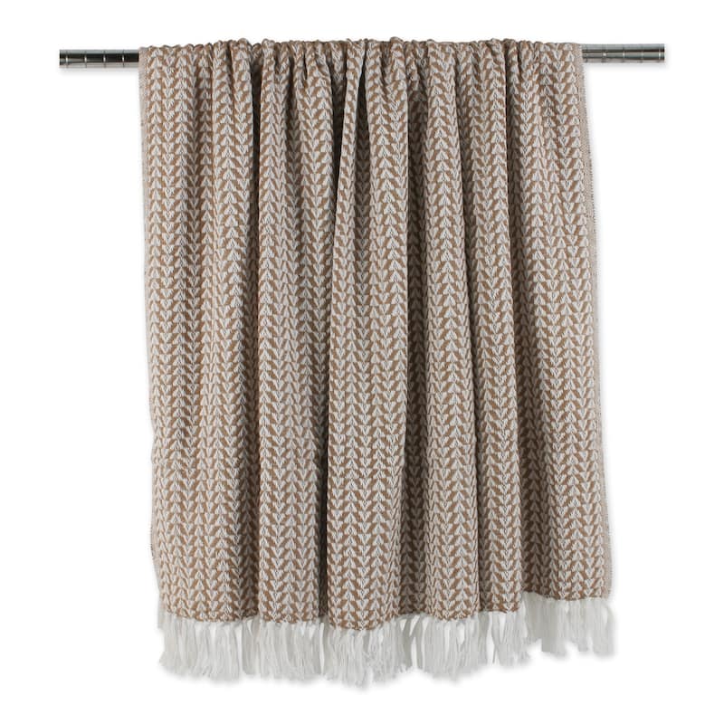 DII Arrowhead Woven Throw, 50x60" with 3" Fringe, Black, 1 Piece