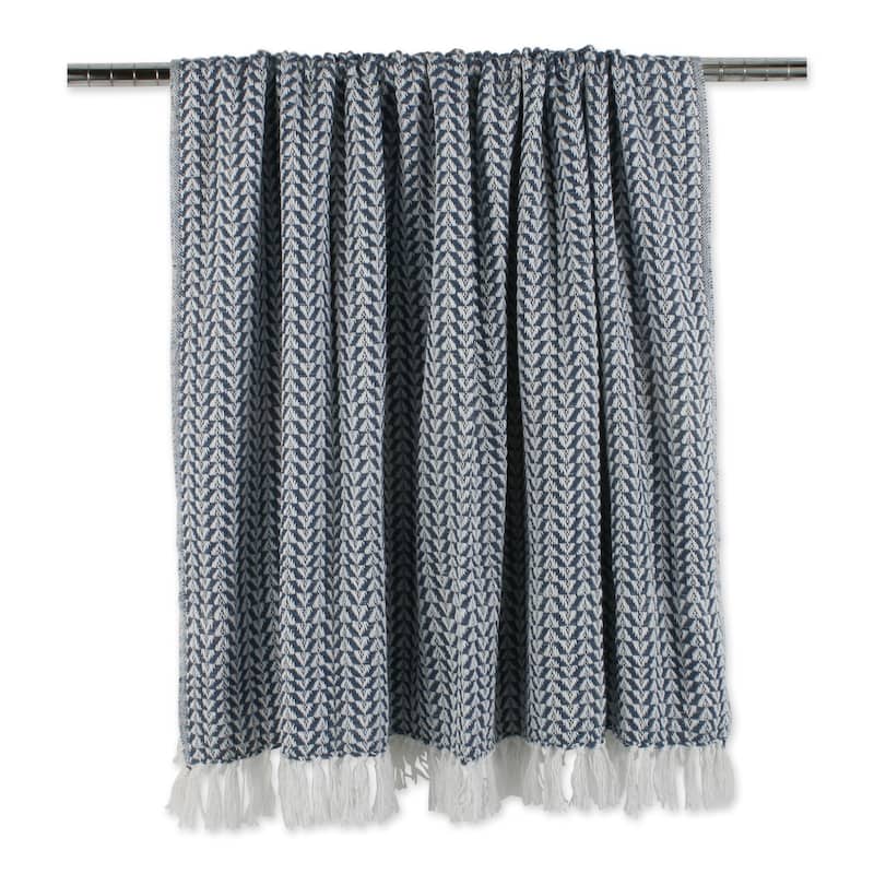 DII Arrowhead Woven Throw, 50x60" with 3" Fringe, Black, 1 Piece
