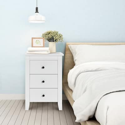 Bedroom 3-Drawer Nightstand Beside Table Modern Storage