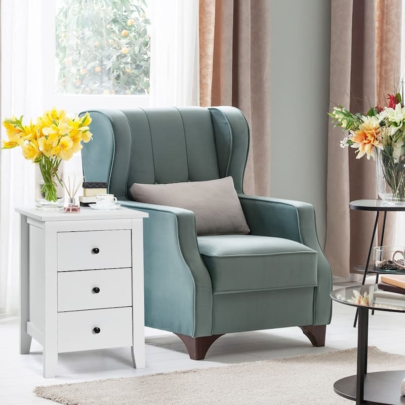 Bedroom 3-Drawer Nightstand Beside Table Modern Storage