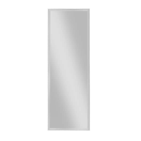 Stylish Rectangular Polystyrene Framed Floor Mirror, White
