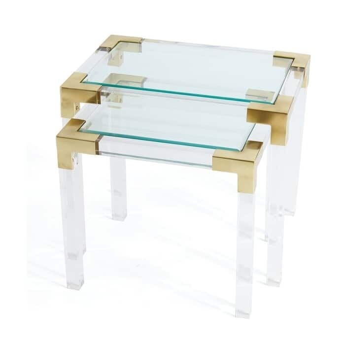 Dave 2-piece Acrylic Nesting Tables - Glass