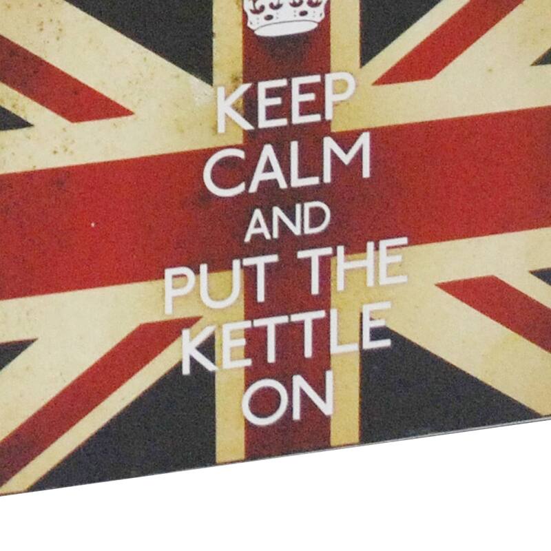 Suitcase with Union Jack Print Canvas Upholstery, Multicolor, Set of 2