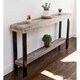 Roland Natural Wood Console Table with Industrial Metal Legs - Thumbnail 4