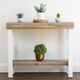 Roland Natural Wood Console Table with Industrial Metal Legs - Thumbnail 6