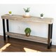 Roland Natural Wood Console Table with Industrial Metal Legs - Thumbnail 3