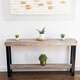 Roland Natural Wood Console Table with Industrial Metal Legs - Thumbnail 5