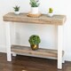 Roland Natural Wood Console Table with Industrial Metal Legs - Thumbnail 7