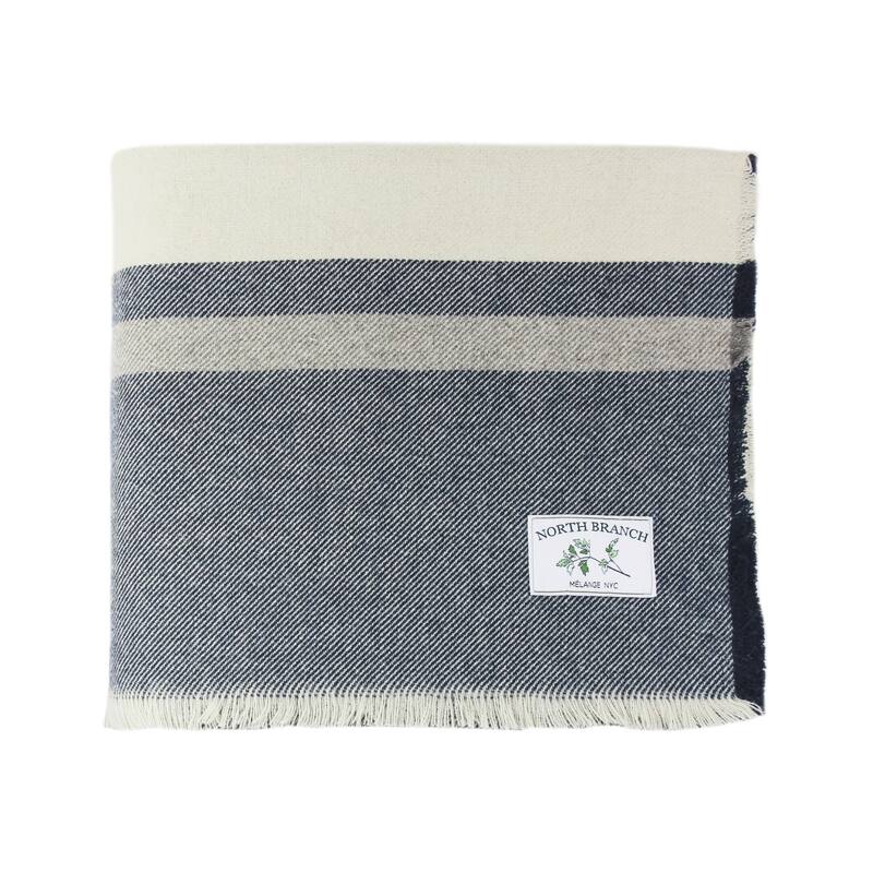 Woodland Wool Blanket - King - NAVY