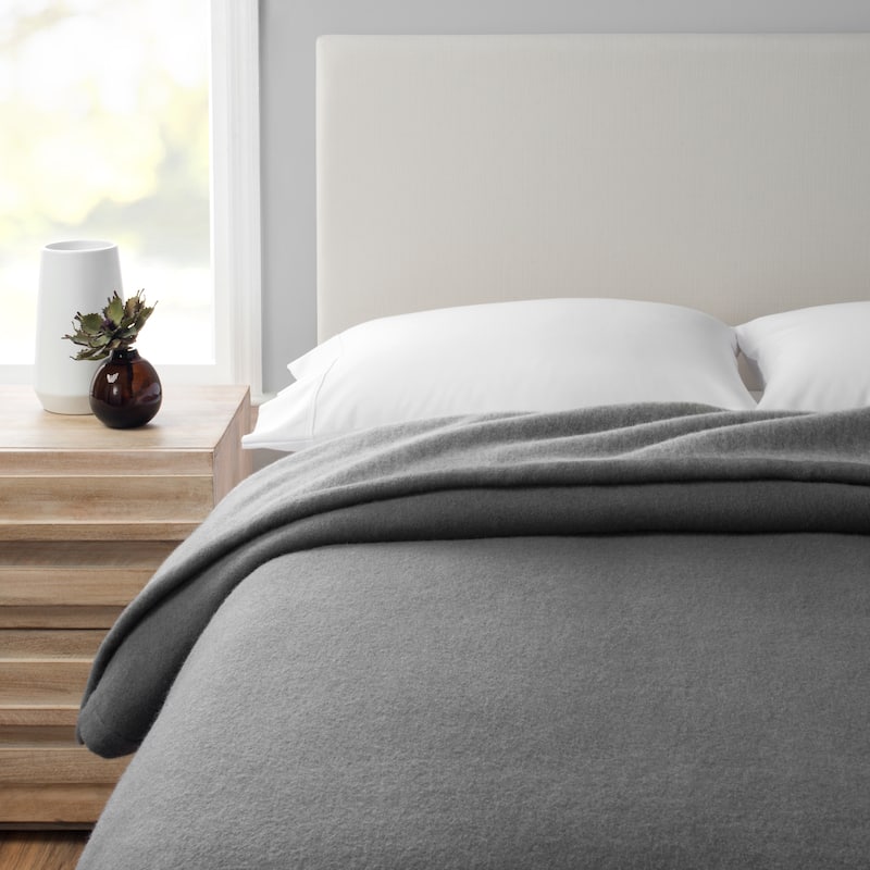 Australian Merino wool Collection Self Hem Blanket - Full - Queen
