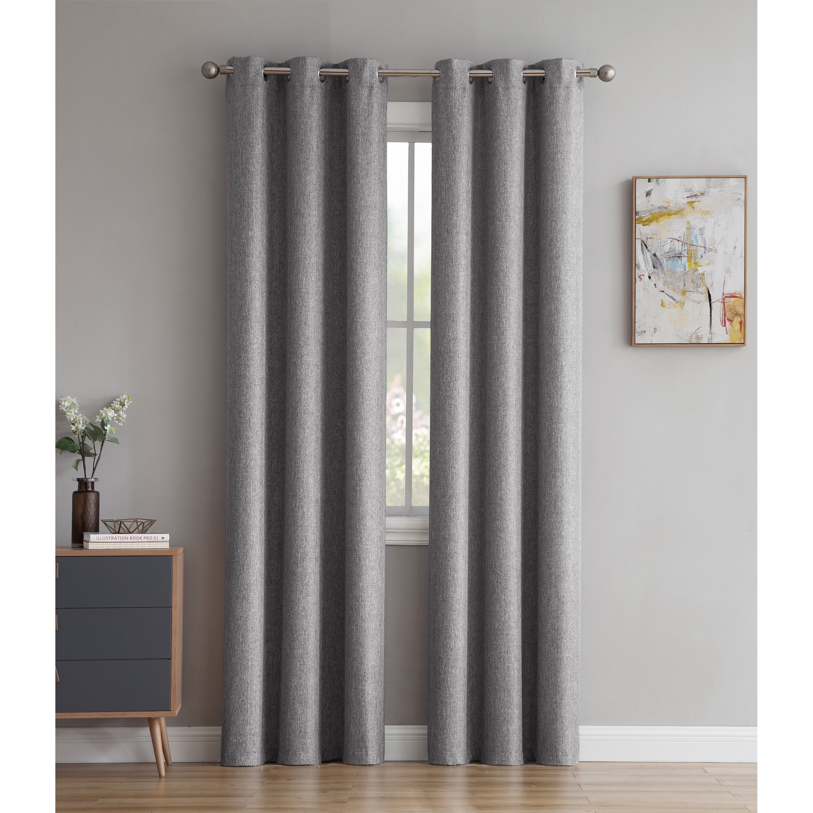 Glendale Heavy Textured Blackout Window Curtain Panels 2 Pack Or 4 30580684 152 X 84 Beige Glendale Heavy Textured Blackout