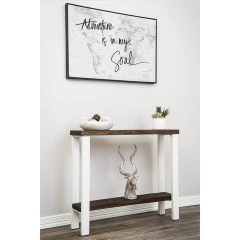 Rustic Mod Industrial Leg and Solid Wood Console Table