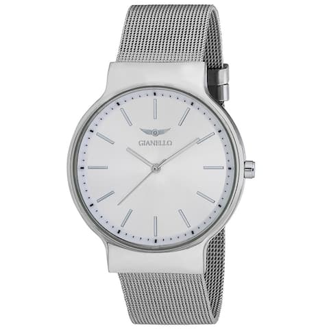 Gianello Mens Sleek Round All Mesh Watch -4 Colors Available