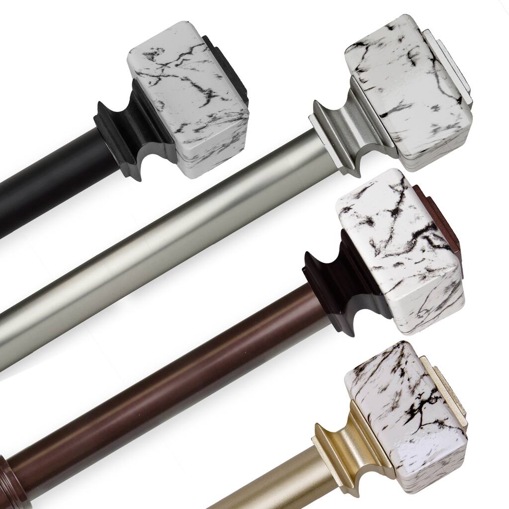 InStyleDesign Elena 1 inch Diameter Adjustable Curtain Rod