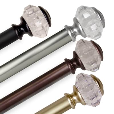 InStyleDesign Adeline 1 inch Diameter Adjustable Curtain Rod