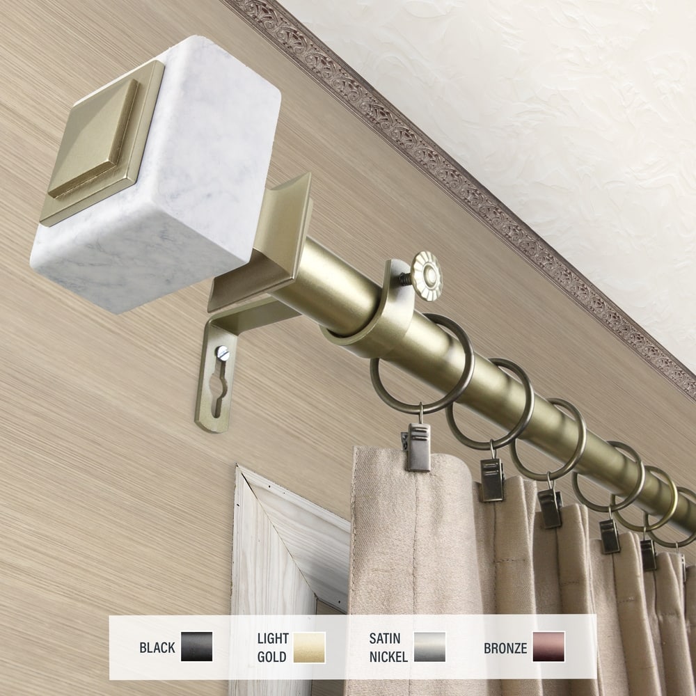 InStyleDesign Gabriella 1 inch Diameter Adjustable Curtain Rod