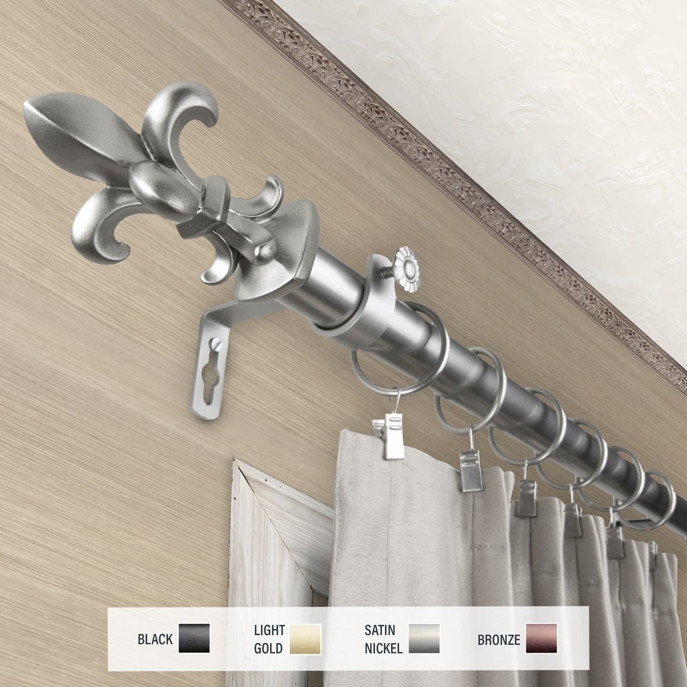 InStyleDesign Easton 1 inch Diameter Adjustable Curtain Rod