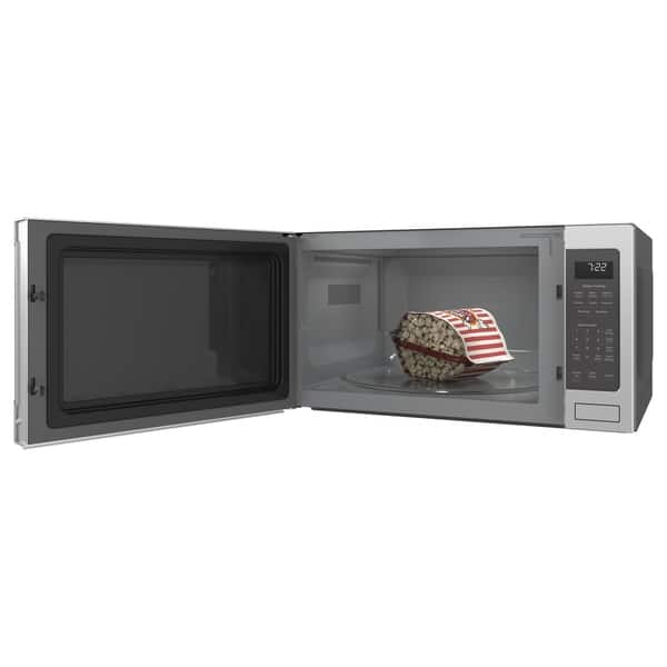 Shop Ge 2 2 Cu Ft Countertop Sensor Microwave Oven Free