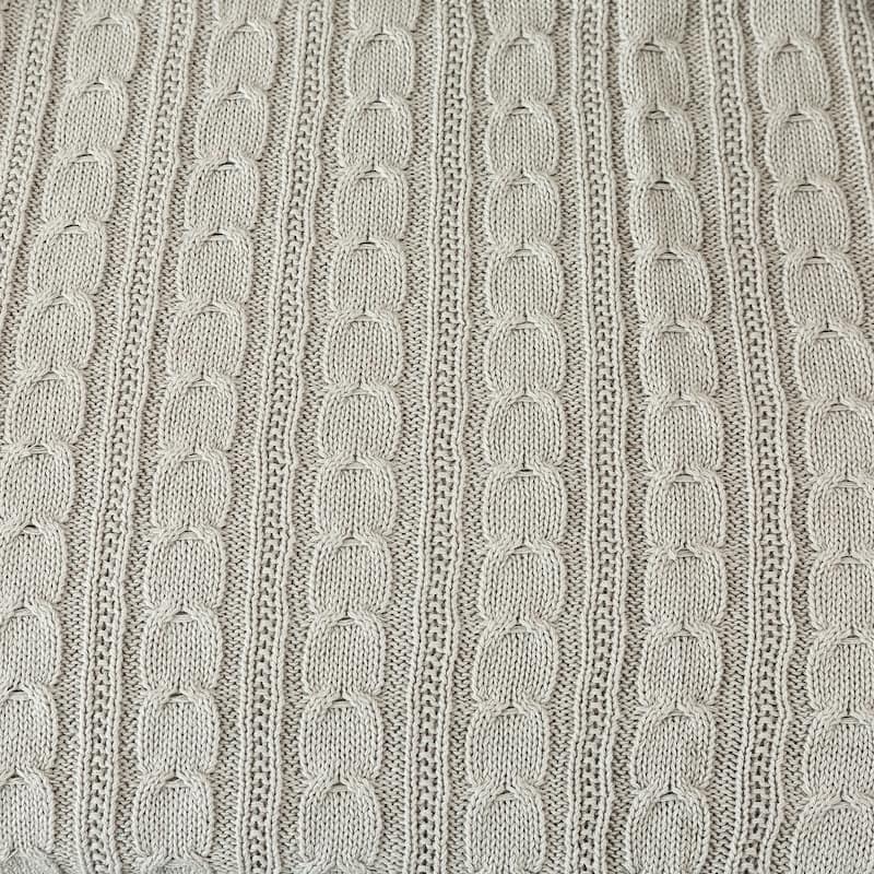 Cotton Cable Knit Throw