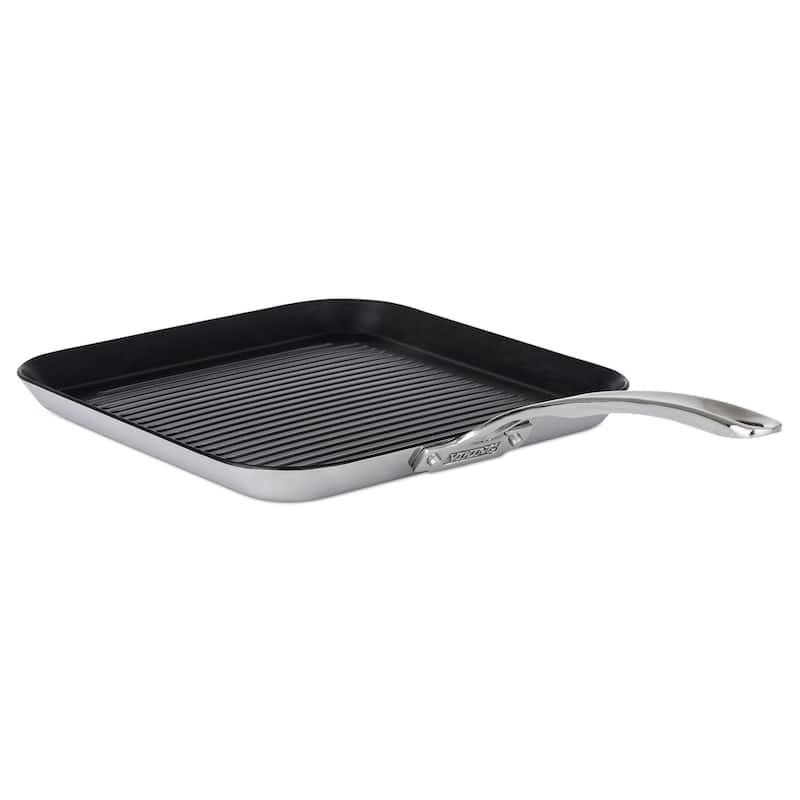 Viking Contemporary 11" Quantanium Nonstick Grill Pan, Mirror Finish