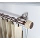 preview thumbnail 2 of 3, InStyleDesign Kinsley 1 inch Diameter Adjustable Double Curtain Rod 120 to 170 inches - Bronze