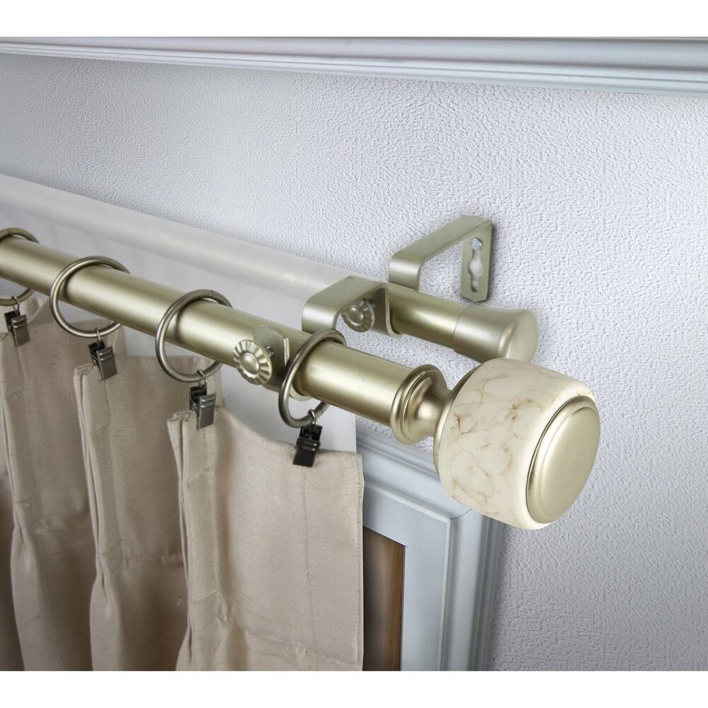 InStyleDesign Kinsley 1 inch Diameter Adjustable Double Curtain Rod