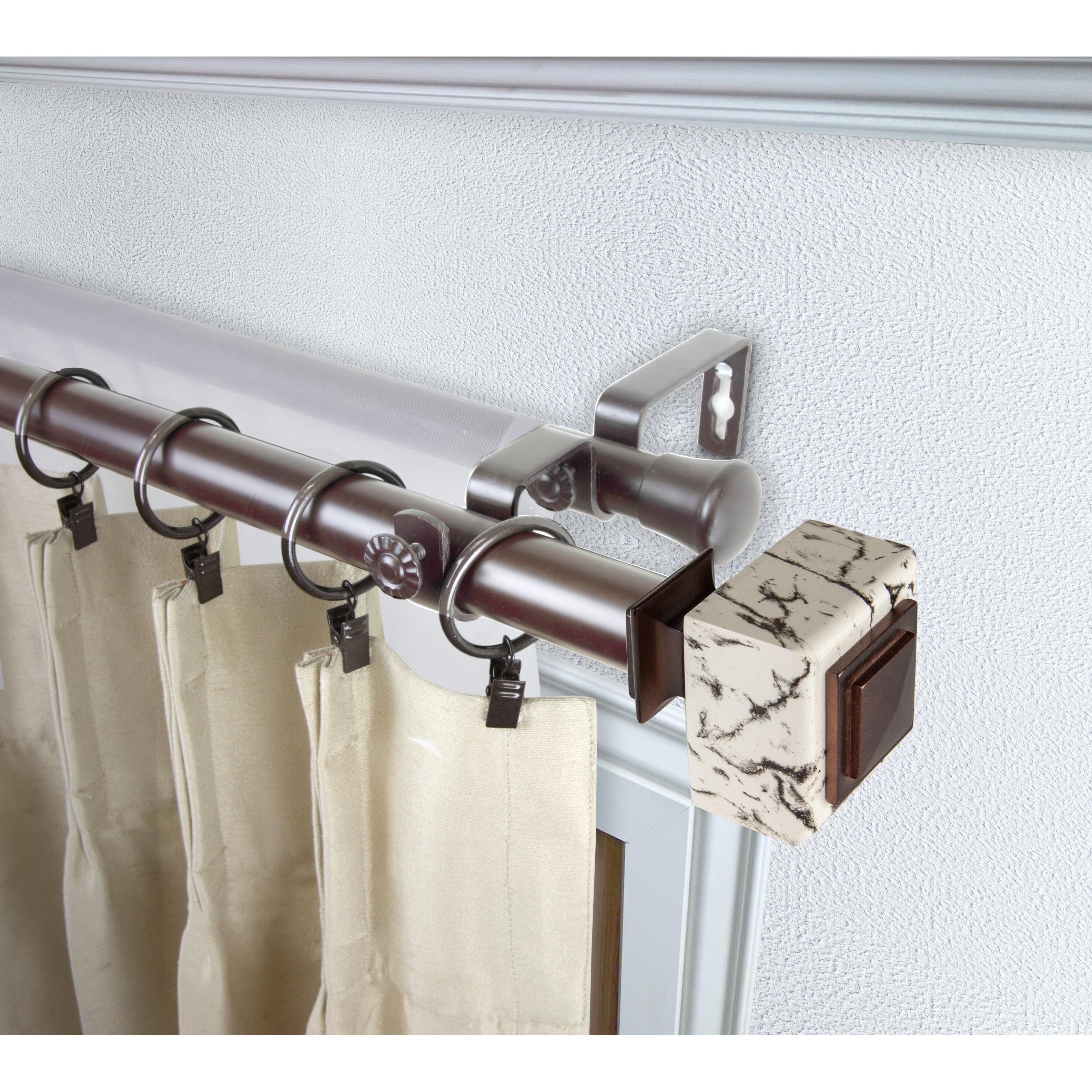 Alloy Ceiling Curtain Rod 1" OD #10-68 choose from  2 colors and 5 sizes 